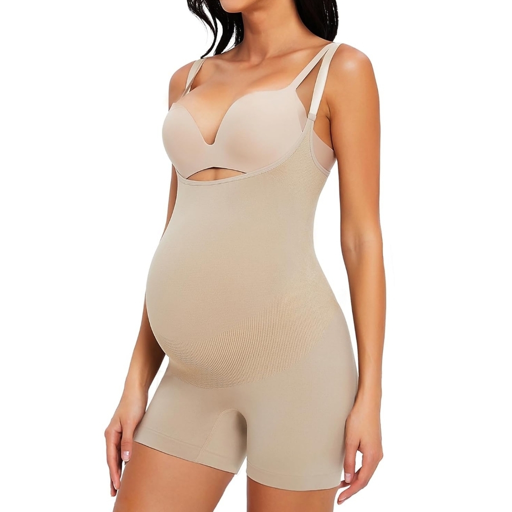 Women's Maternity Shapewear Bodysuit - Beige